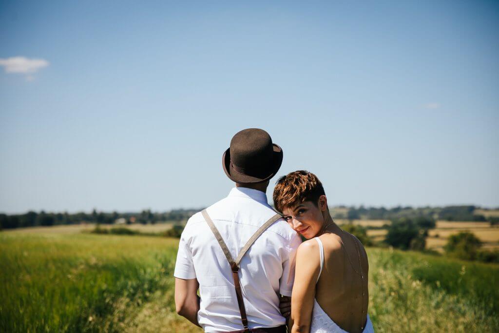 DIY Wedding of Becky & Omar at Love2yurt, Farthinghoe