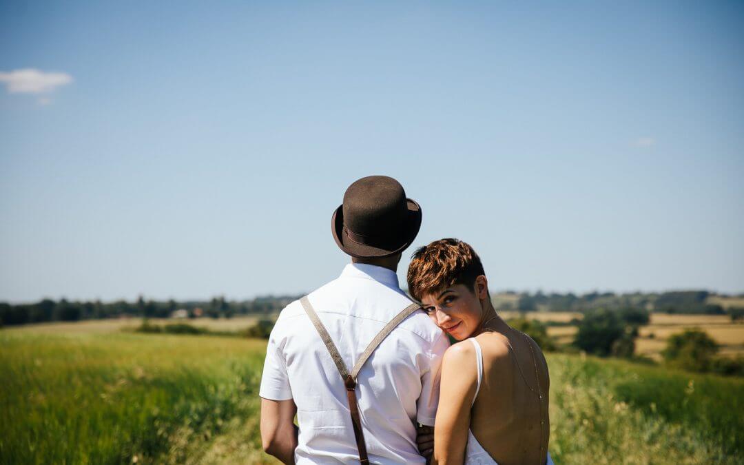 DIY Wedding of Becky & Omar at Love2yurt, Farthinghoe