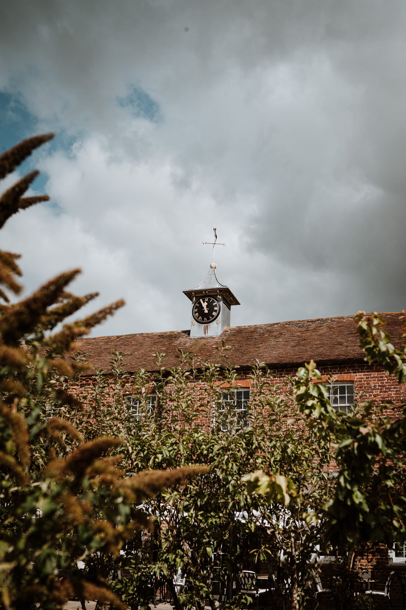 The clocktower at The Secret Garden Wedding venue in Ashford