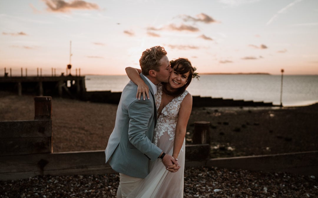 Beautiful boho beach wedding at East Quay Venue in Kent