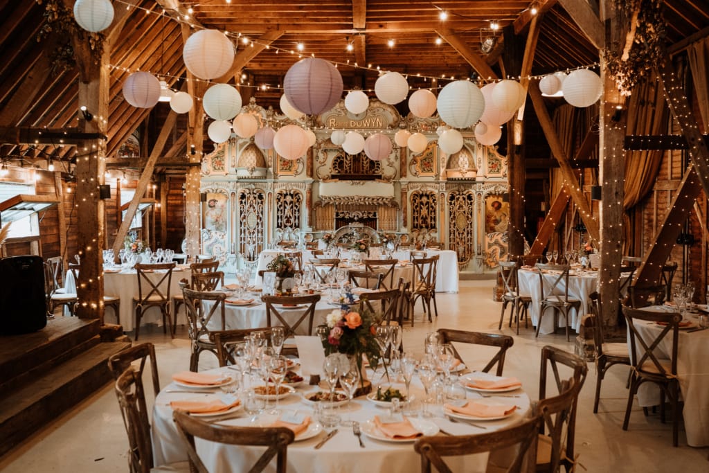 The inside of Preston Court in Canterbury which is a wedding venue in Kent