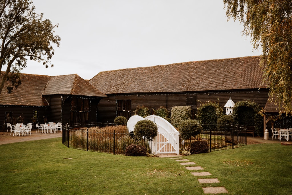 The outside of Winters Barns in Canterbury which is a wedding venue in Kent 
