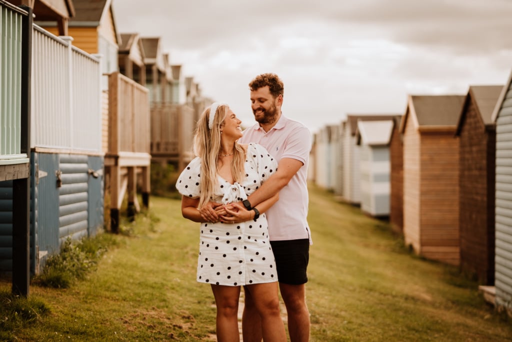 Engagement photoshoot at Tankerton and Whitstable beach